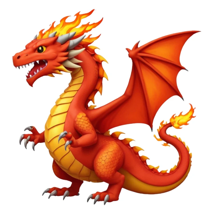 Red pokemon dragon  sticker