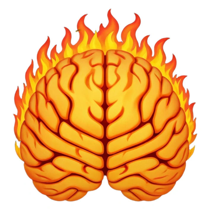 brain on fire sticker