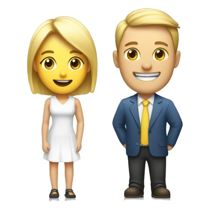 positive competition between two people icons sticker