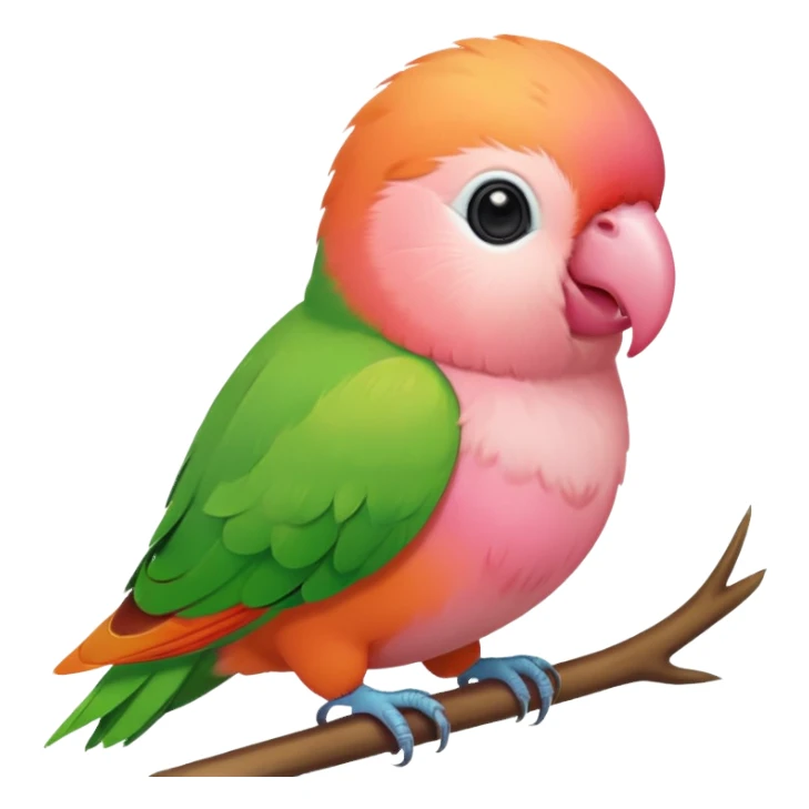 A peach-faced lovebird sticker