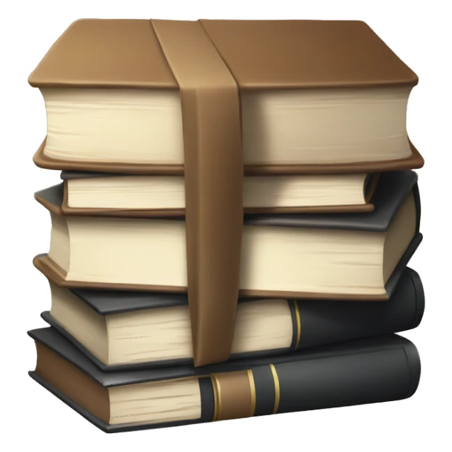neutral stack of books sticker