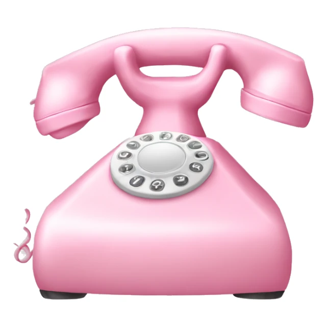Baby pink telephone  sticker