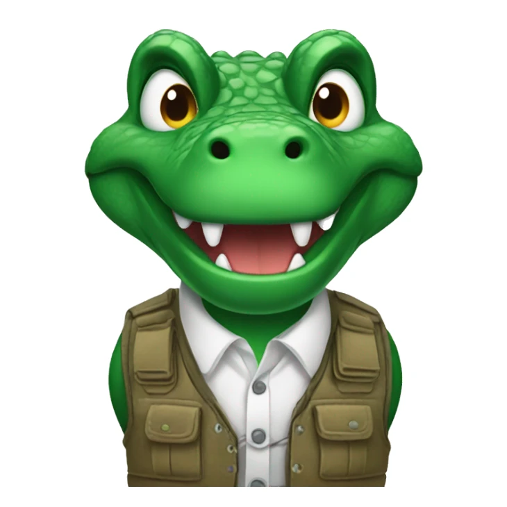 Gator with vest on sticker
