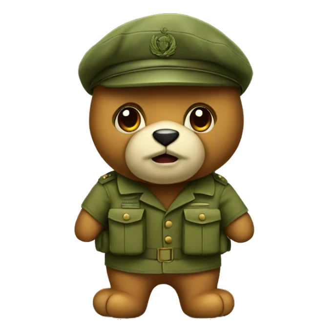 army bear with beret sticker