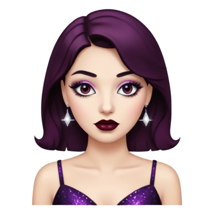 Glitter noir darling sticker