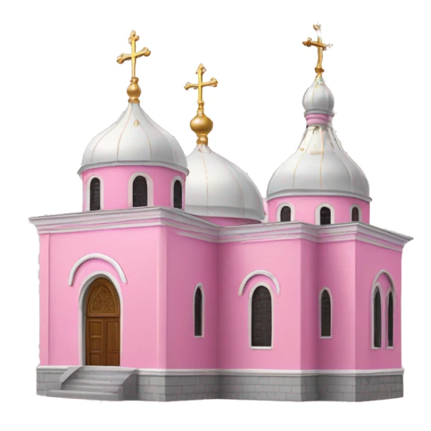 Pink orthodox church  sticker
