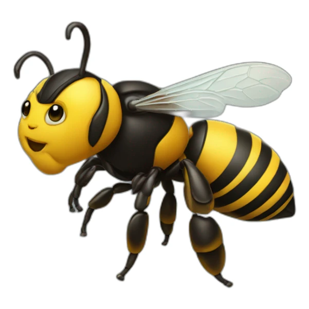 bee with gun sticker