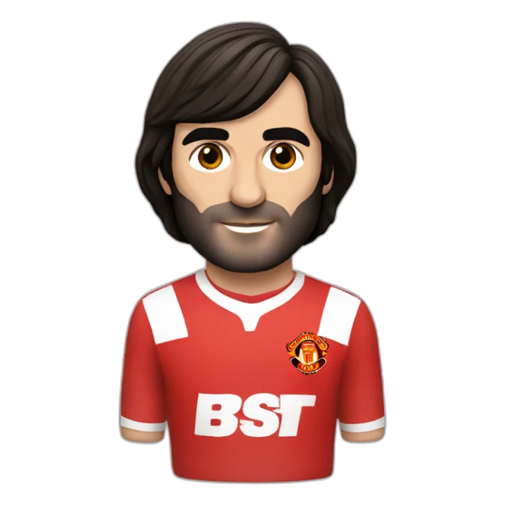 George Best realistic sticker