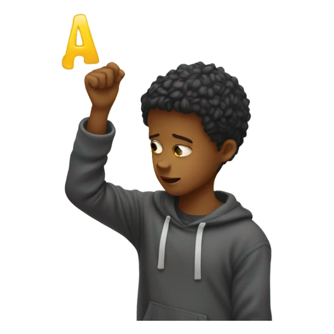 A kid making a dab  sticker