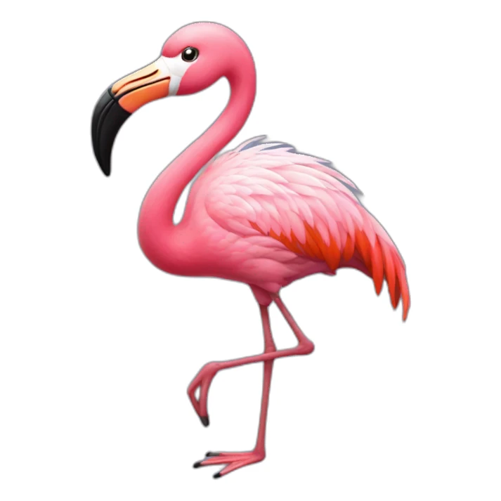 flamingo in halloween costume sticker