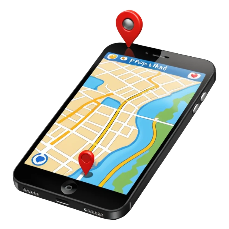 GPS map on iPhone sticker