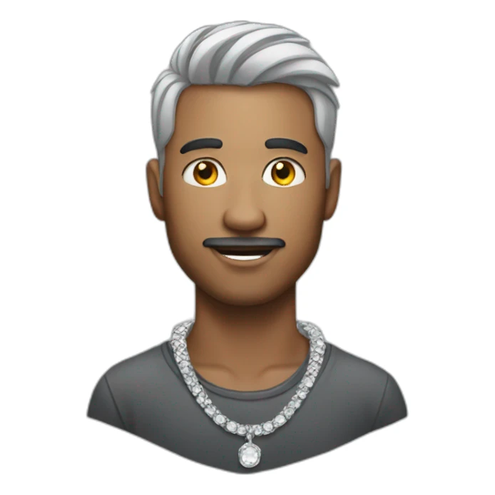 Man with silver jewellery  sticker