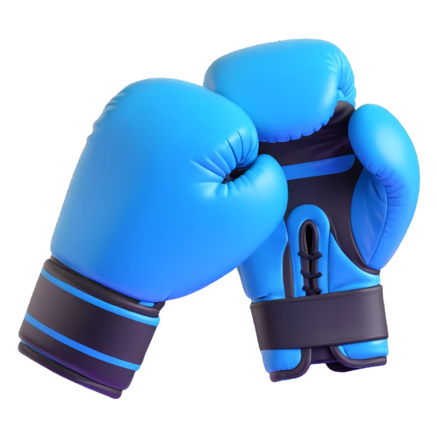 light blue boxing gloves sticker