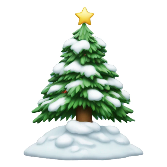 Snow on Christmas tree sticker