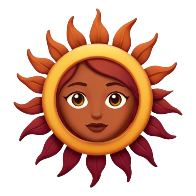 Terracotta sun Burgundy sticker