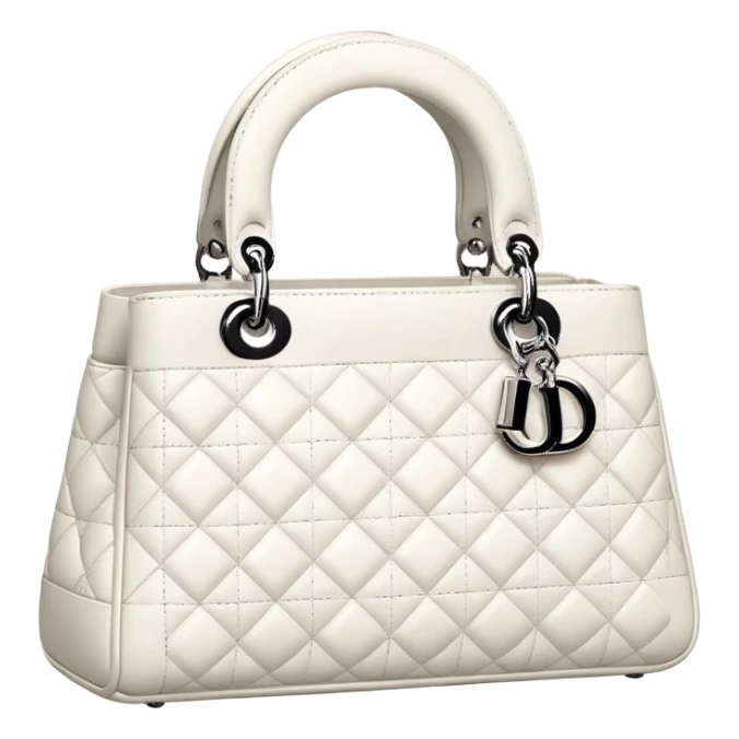 White Dior purse sticker
