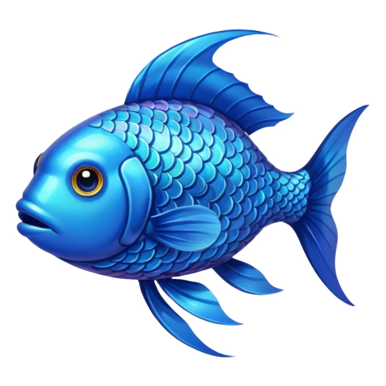 blue fish sticker