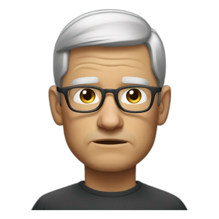 sad tim cook sticker