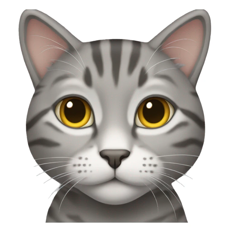 Grey tabby cat female sticker