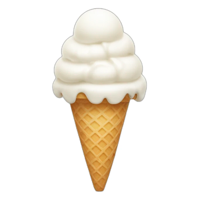 White ice-cream sticker