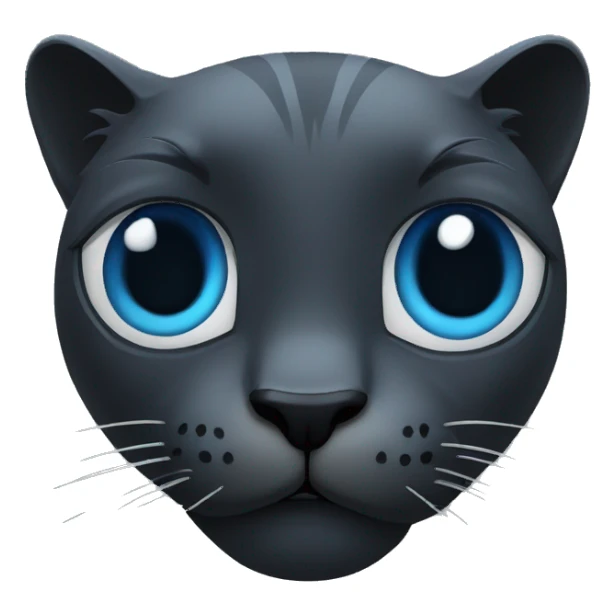 Panthère noir yeux bleu sticker