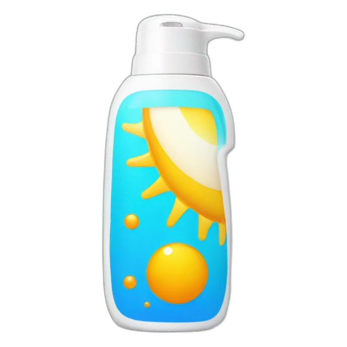 Sunscreen bottle sticker