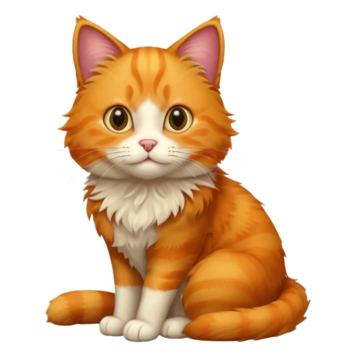 Three legged orange cat  sticker
