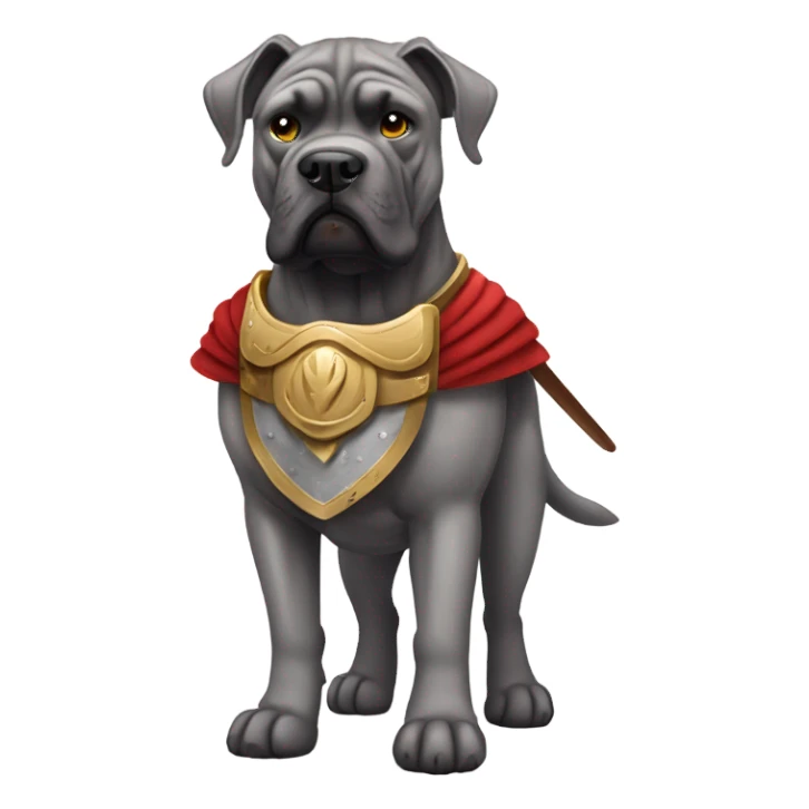 Grey Cane Corso dressed as a Roman gladiator. sticker