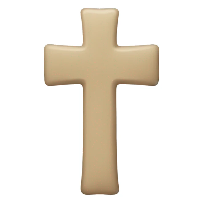 Beige cross sticker