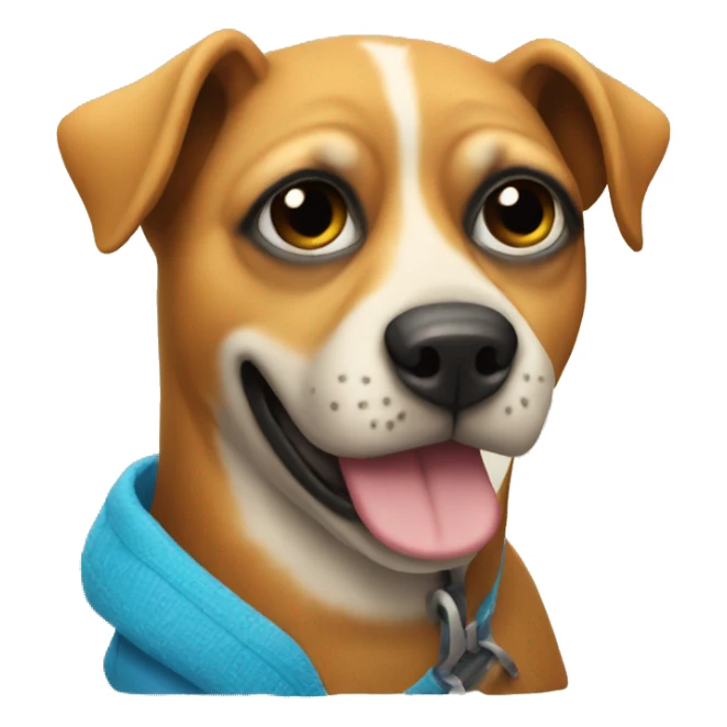 Dog with a ski mask  sticker