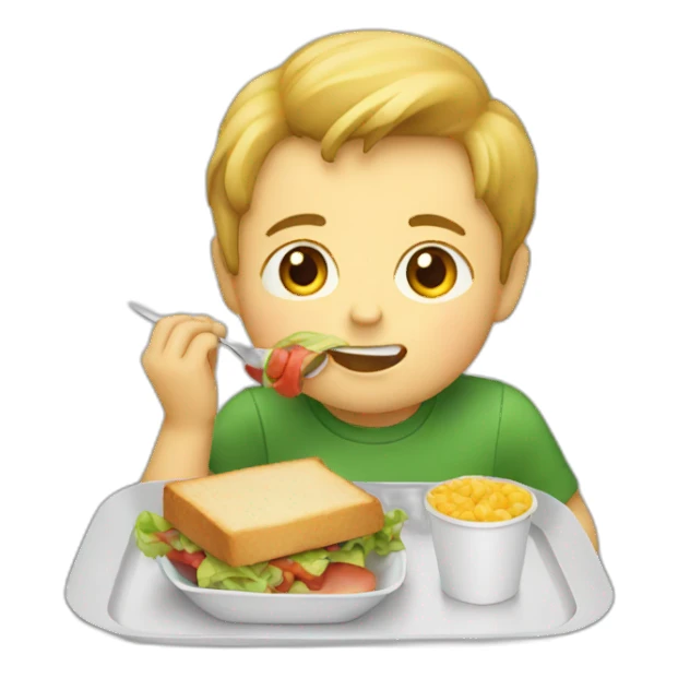 Kid eating your Lunch  sticker