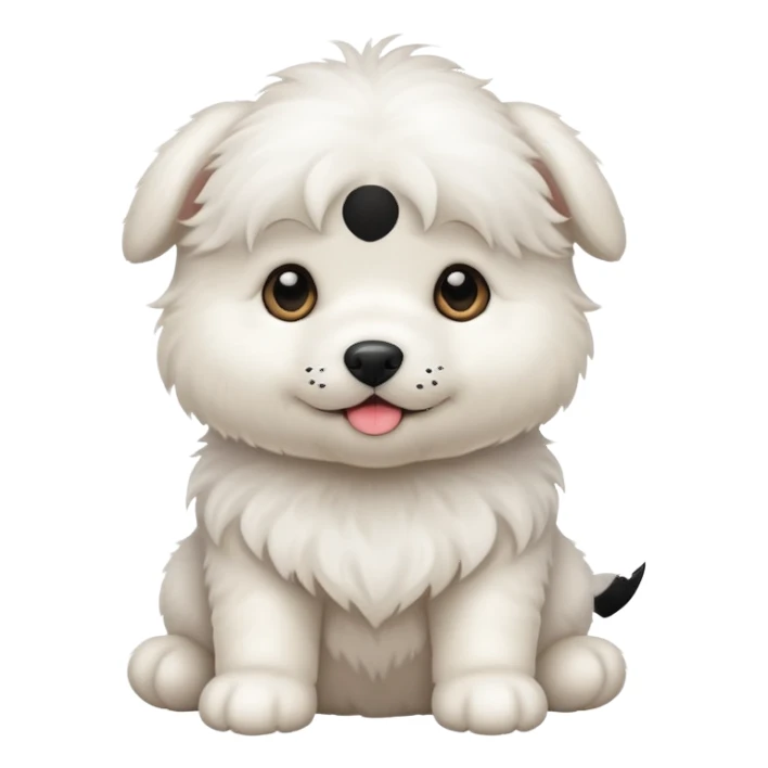 white puppy sticker