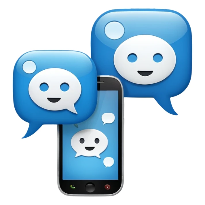 smartphone with chat bubbles sticker