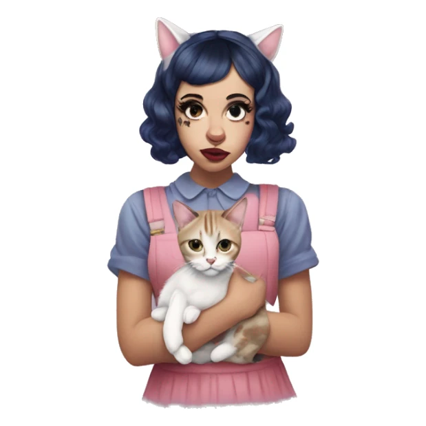 Melanie Martinez with a cat sticker