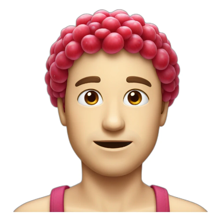 emoji of a raspberry the fruit sticker