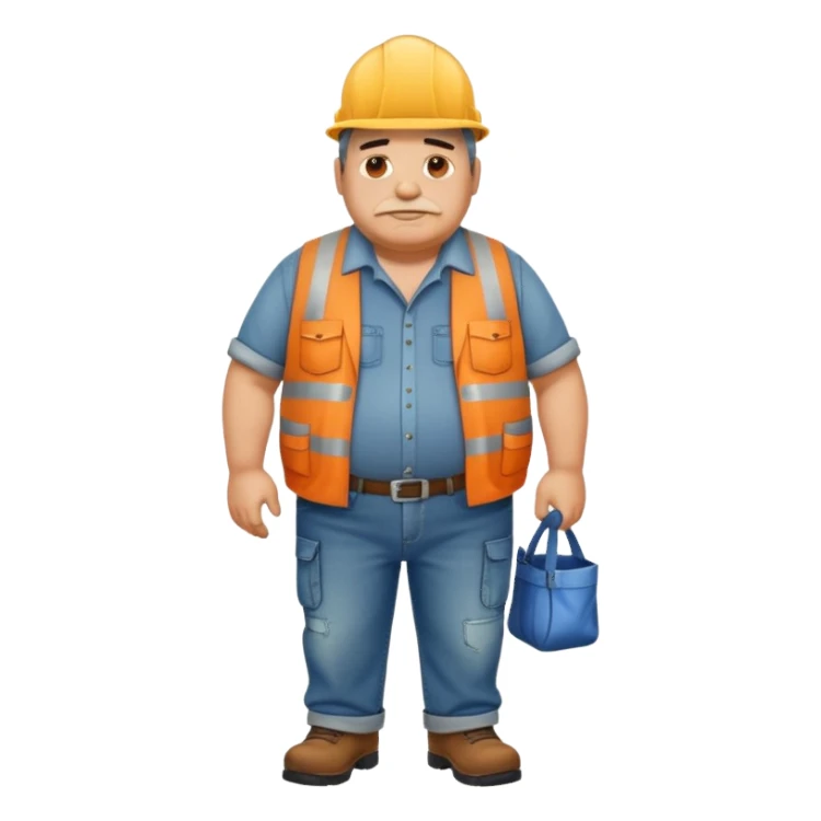 Old fat Contractor plumbers crack jeans sticker