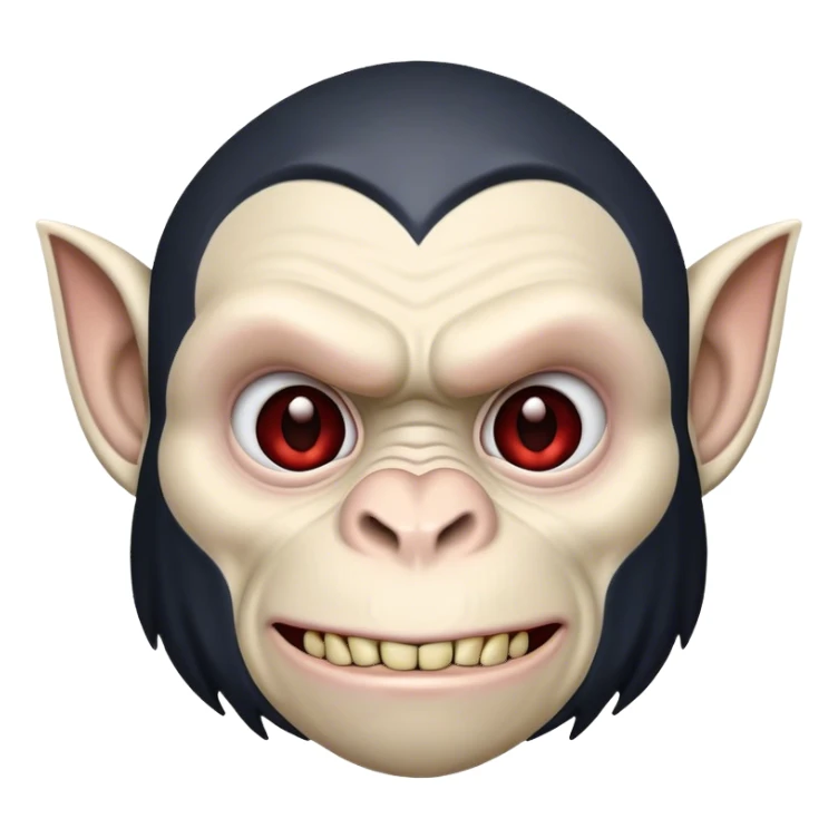 chimpanzee as batman vampire face *old emoji* sticker