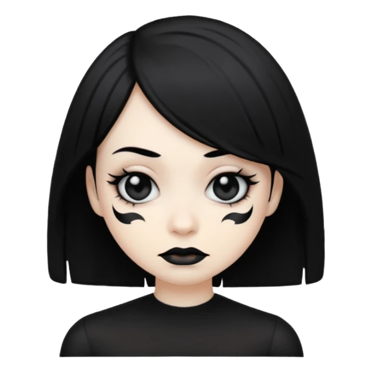 an emo emoji rolling its eyes sticker