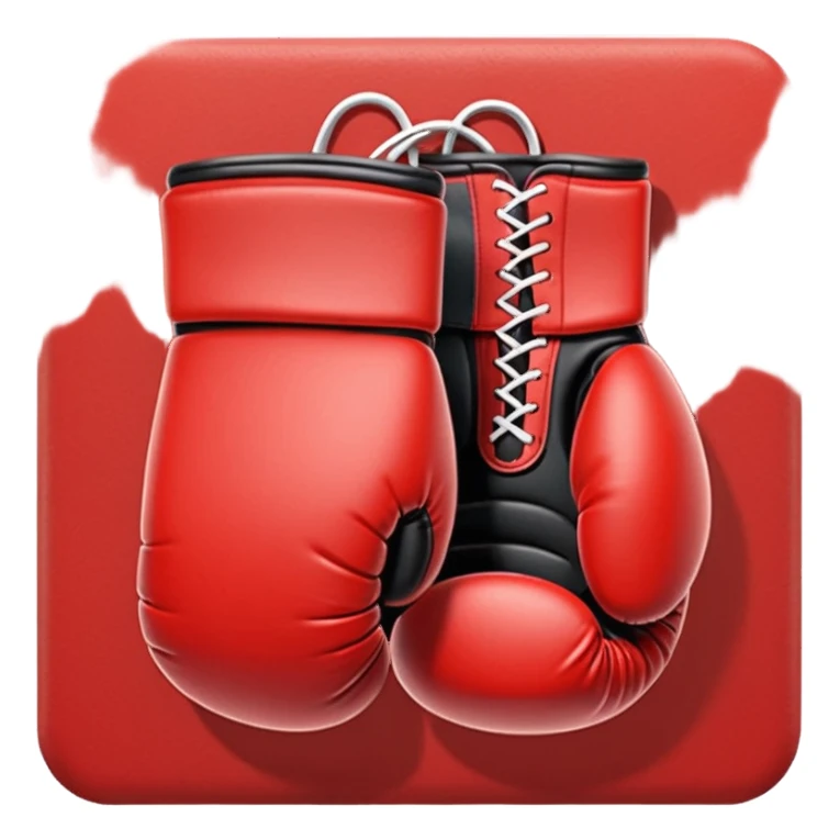 Minimalistic flat vector icon, iOS style, thin black contour on white background. Boxing gloves or a fighter silhouette in stance. sticker