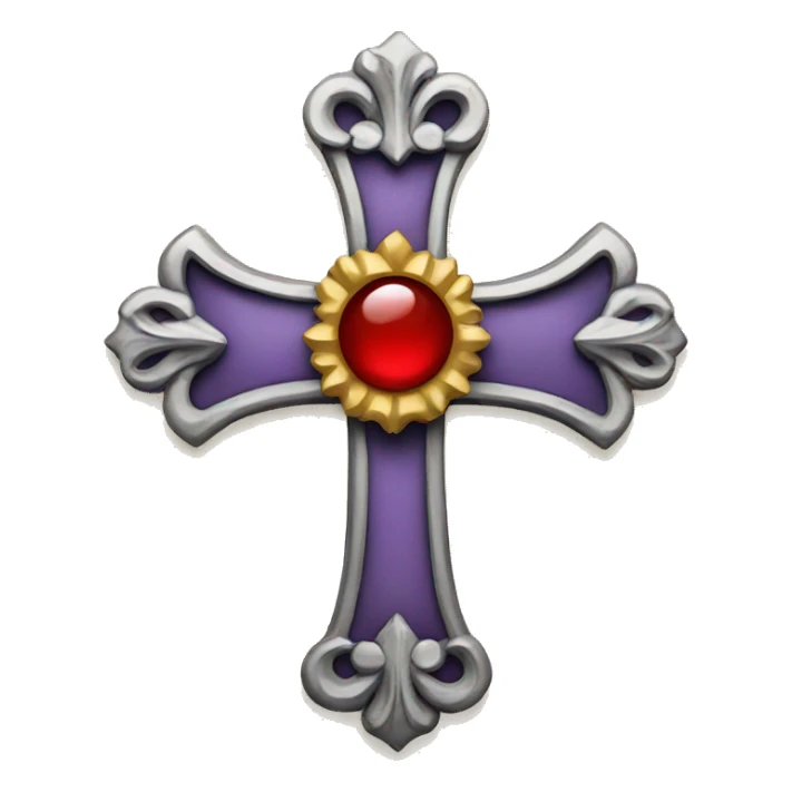 cross wih a crown sticker