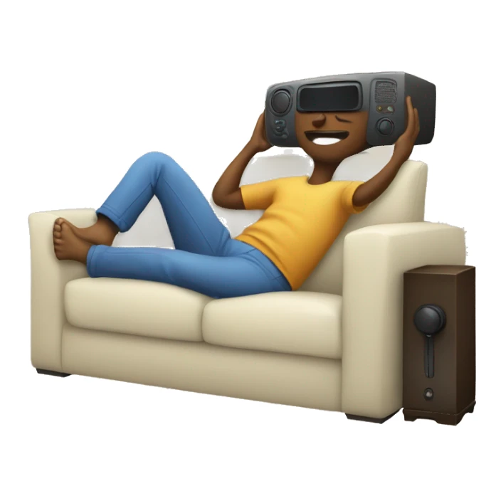 relax Person watch tv sticker