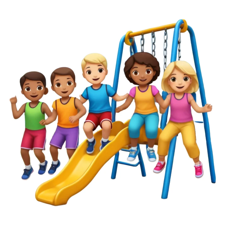 Kinderspielsplatz mit spielenden Kinder sticker