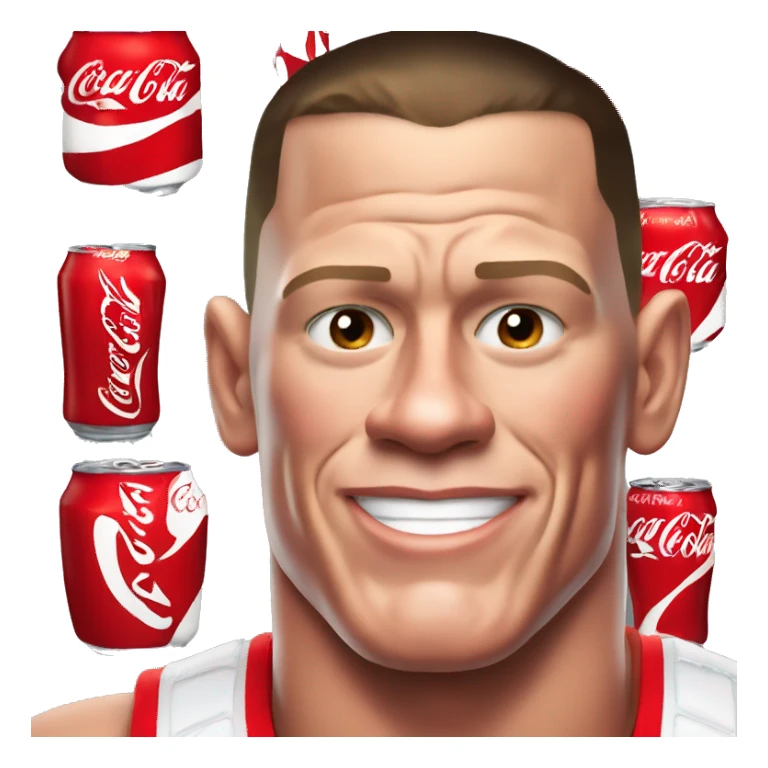 John Cena with coca cola  sticker