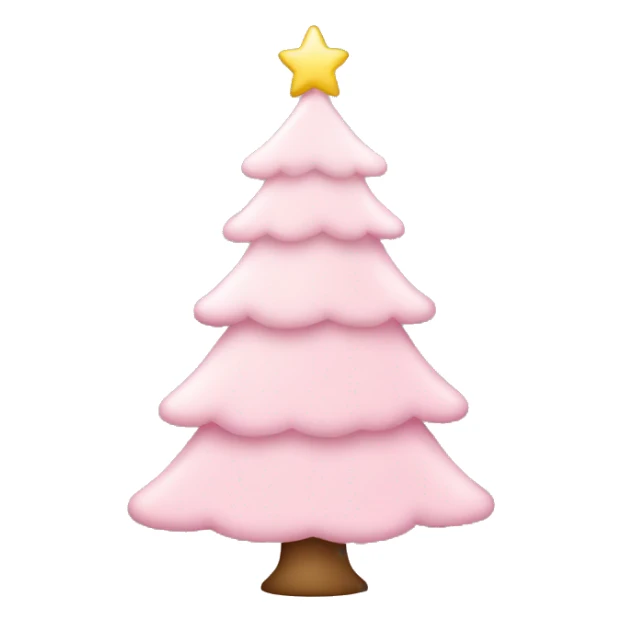 Light Pink Christmas tree  sticker