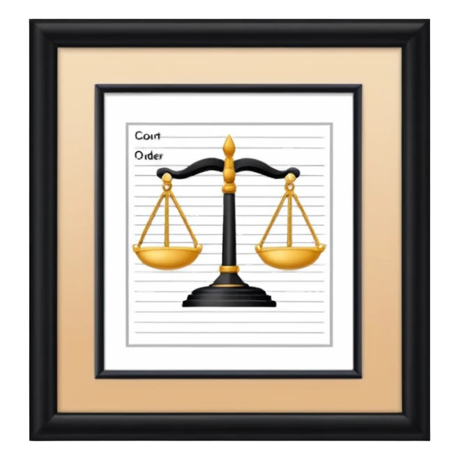 court order item sticker