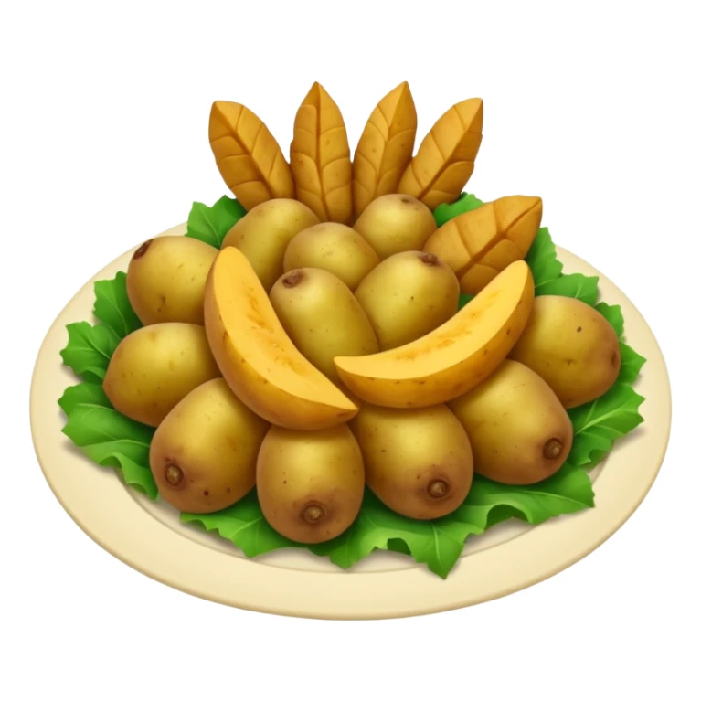 prato de jantar de buffet com batatas carnes e vegetais verdes sticker