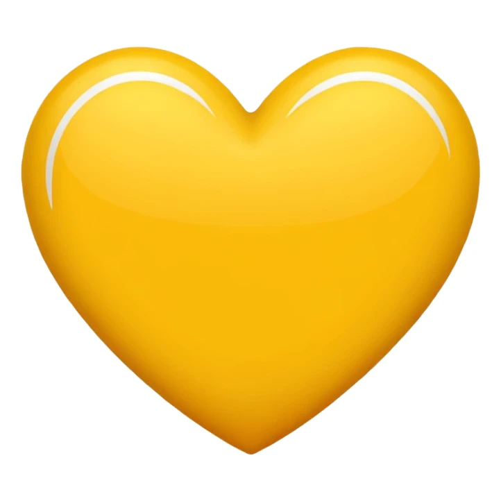 yellow heart with a striped pattern sticker