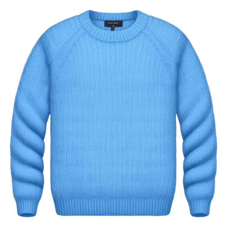 sky-blue knitted wool sweater. sticker