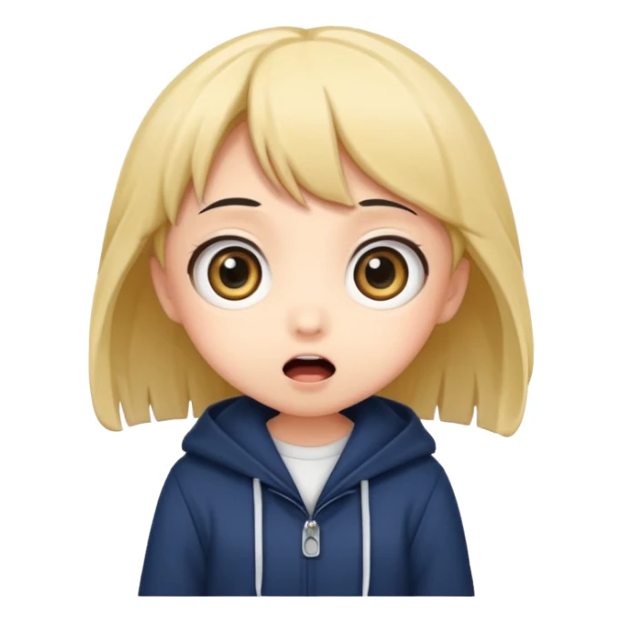 Anime chibi surprised sticker