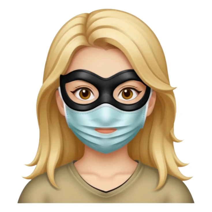 Girl with mask sticker